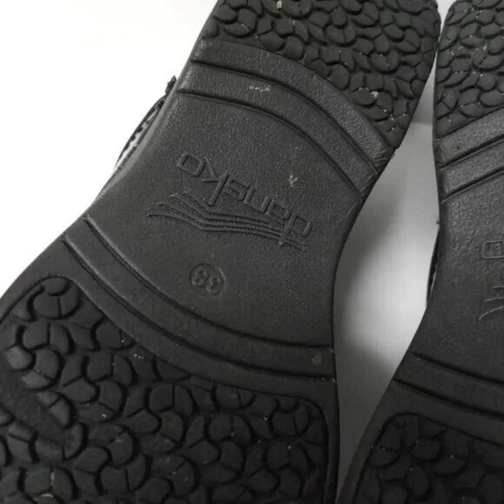 Dansko XP 2.0 Floral Patent Nursing Clogs Size 38 = 7.5 - 8 Women's US Black - Image 8