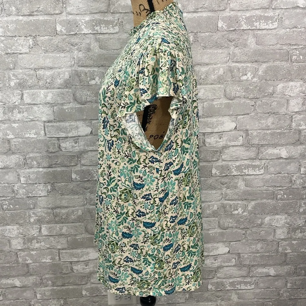 Torrid Green Floral Smocked Top - Image 5