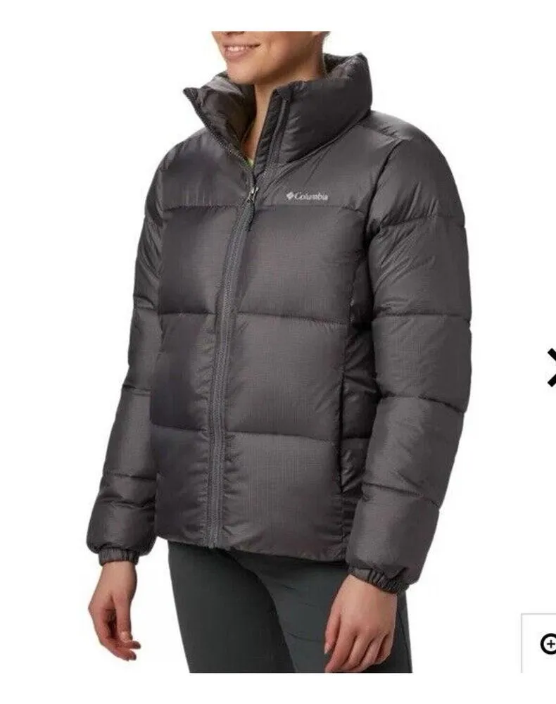 NEW Columbia Womens Puffect Puffer Jacket City Grey Winter Zip Pockets Size XL - Image 5