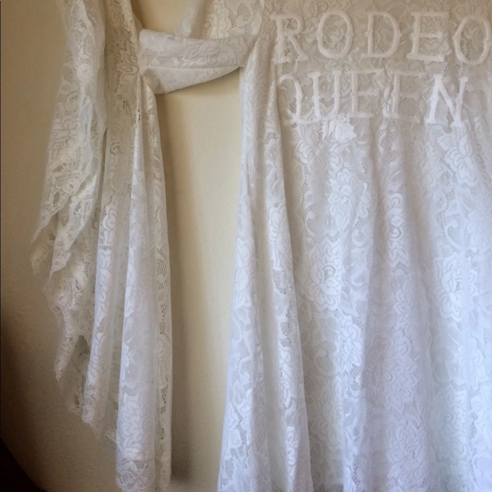 WILDFOX Rodeo Queen Festival White Lace Dress Size XS - Image 9