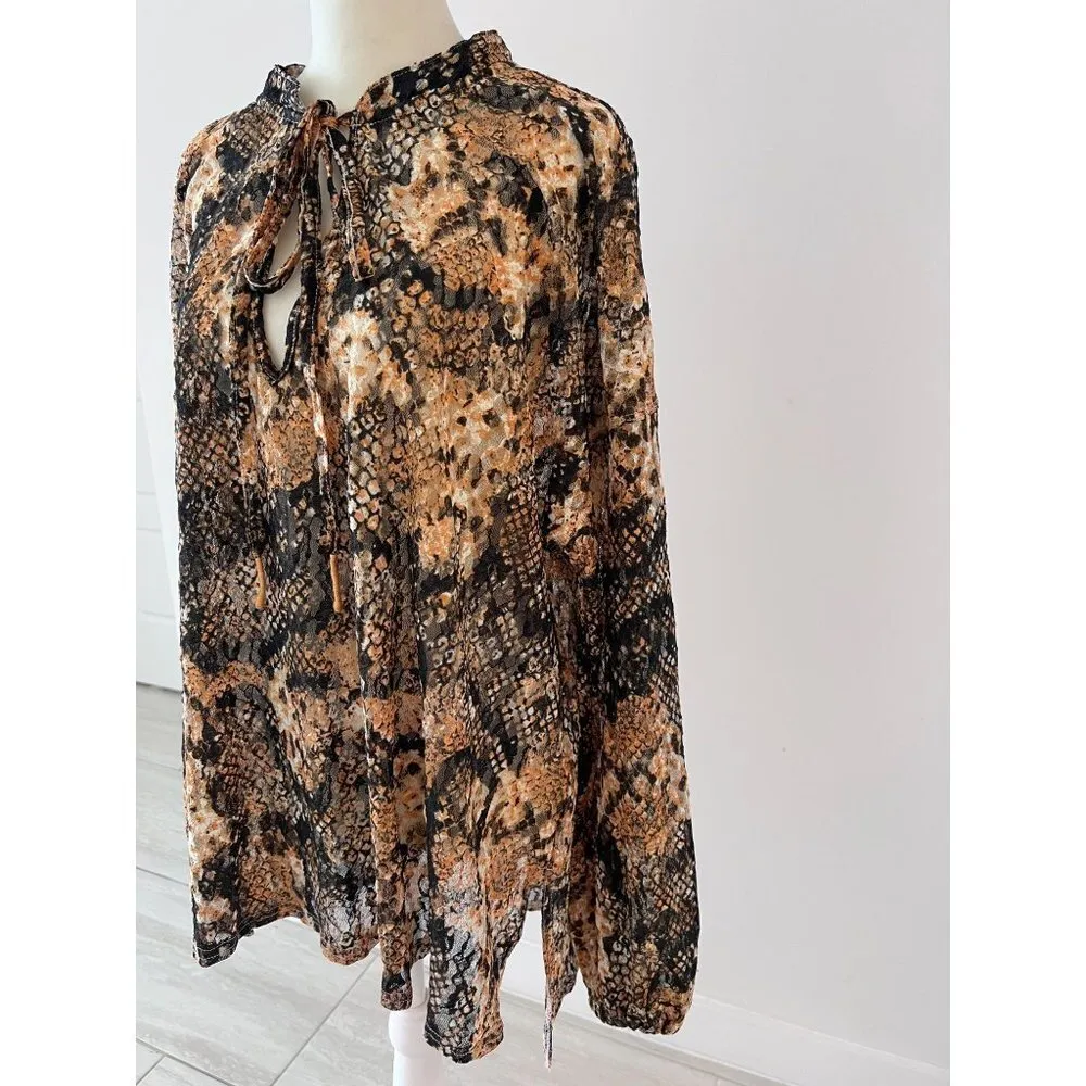 Out For The Night Top in Snake Combo Free People size Medium - Image 4