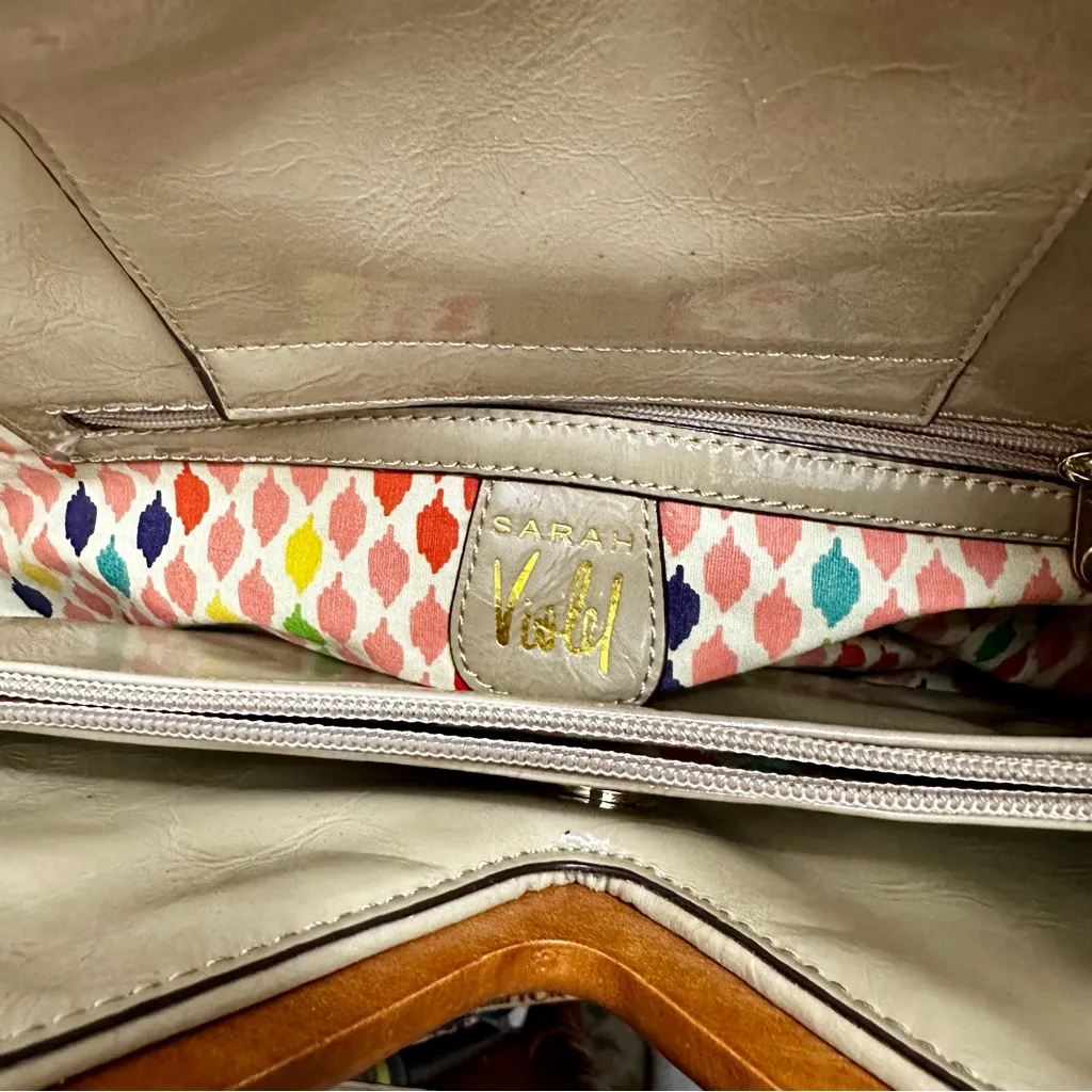 Chic Straw Raffia Woven Tote Wooden Handle Crossbody Strap Vacation Resort Wear Tan - Image 5