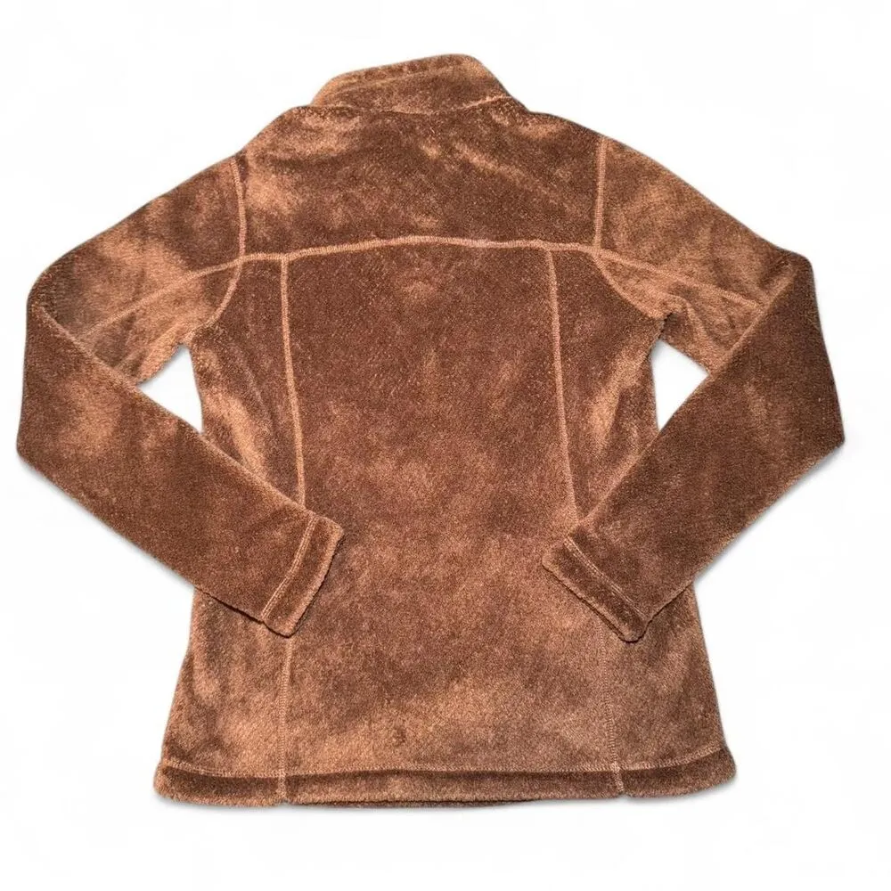 Patagonia Women's Re-tool Quarter Snap Brown & Pink Pullover Fleece Sweatshirt M - Image 2