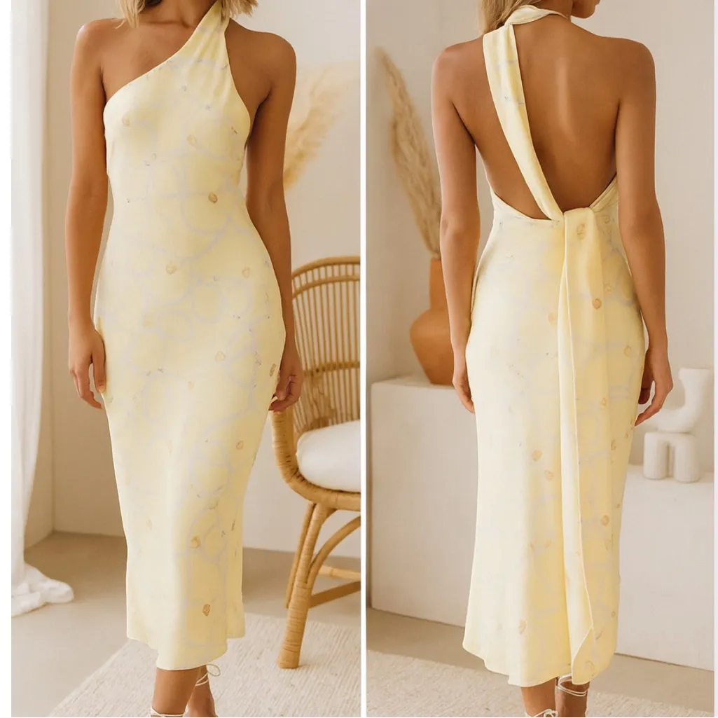 Yllw The Label Henricks Midi Dress in Yellow Rope Size M - Image 10