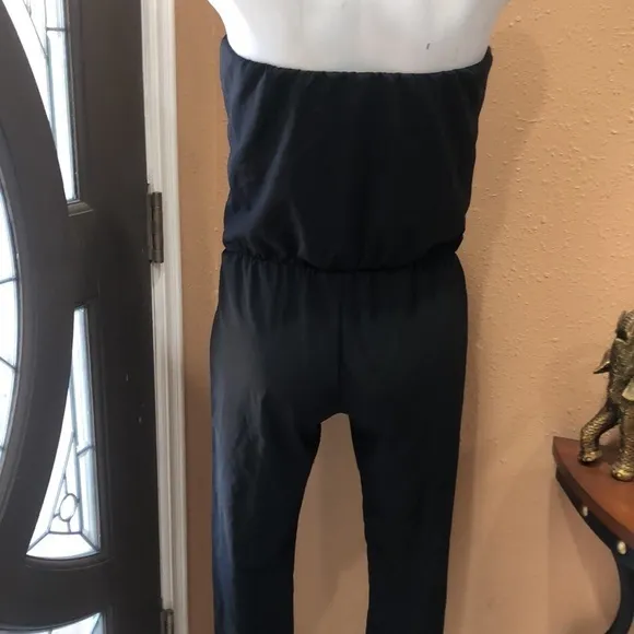 Socialite black strapless jumpsuit - Image 5