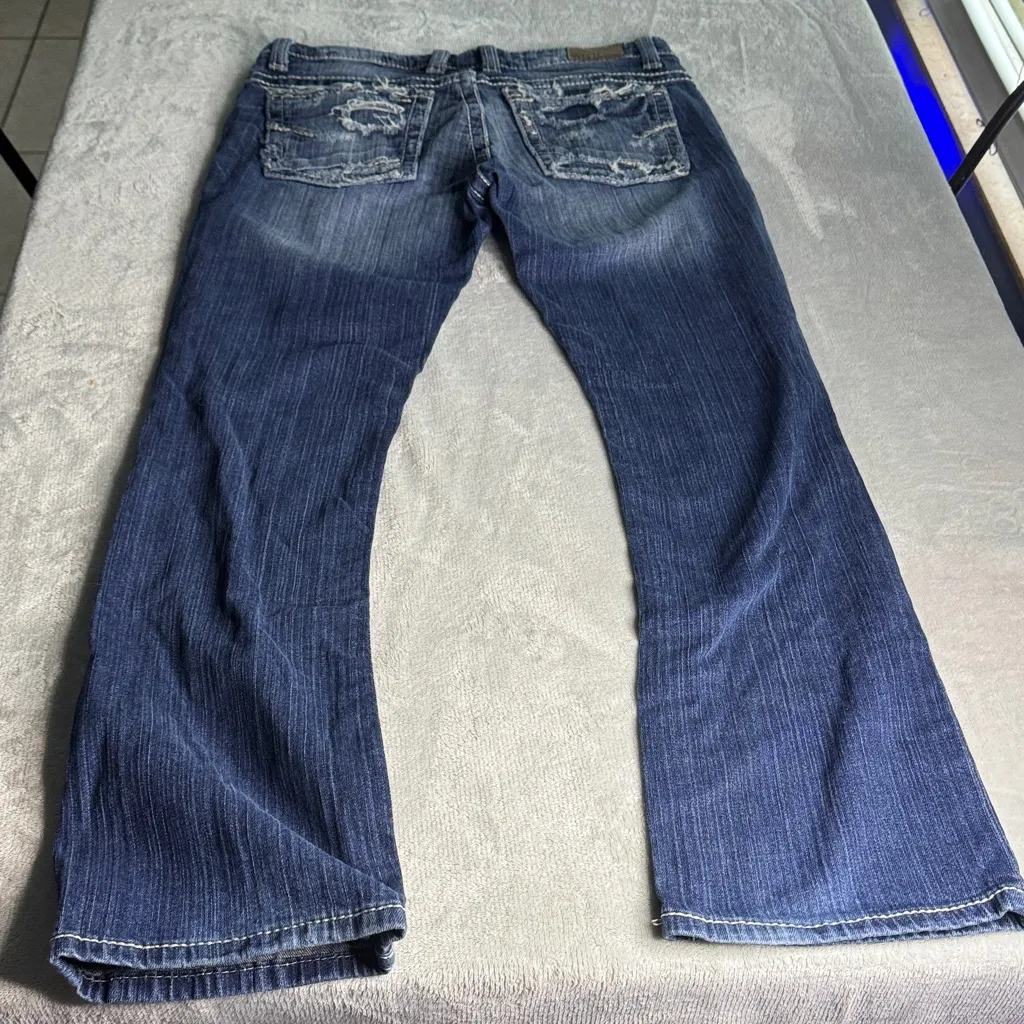 BKE Payton Dark Blue Wide Leg Jeans - Image 6