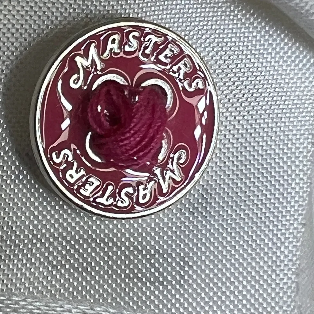 Magnolia Lane Tech 50+UPF White Medium Polo w/Pink Trim Master’s Golf Polo Shirt - Image 8