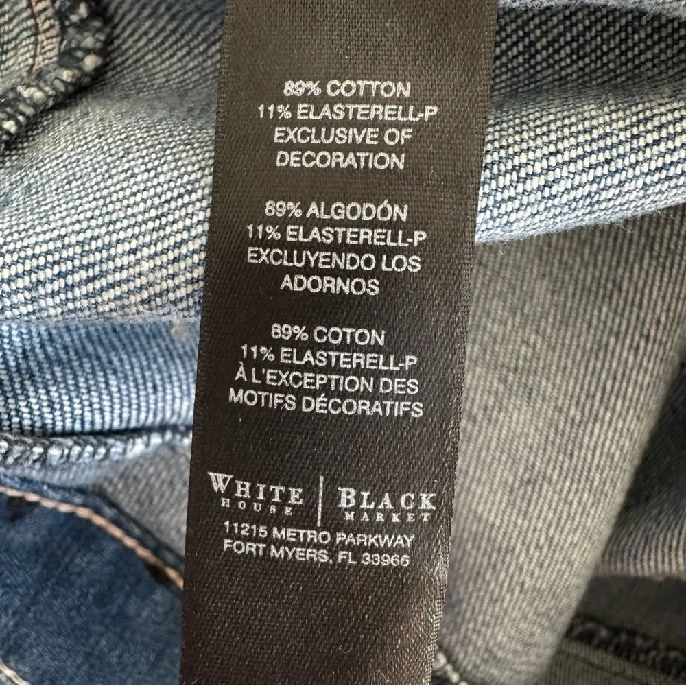 White House Black Market WHBM Women’s Girlfriend Embellished Jeans 8 - Image 10