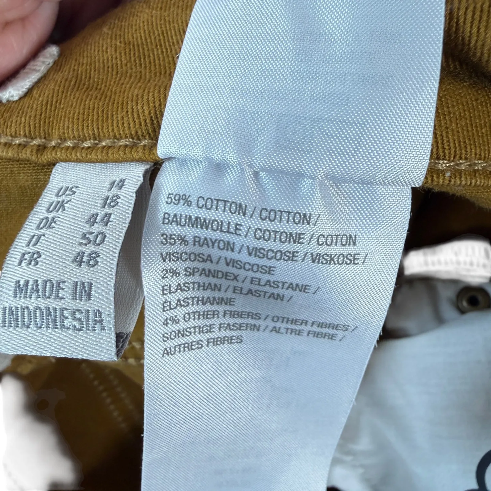 Logo by Lori Goldstein Skinny Pants Mustard Yellow Size 14 Pleated Ankle Cropped - Image 8