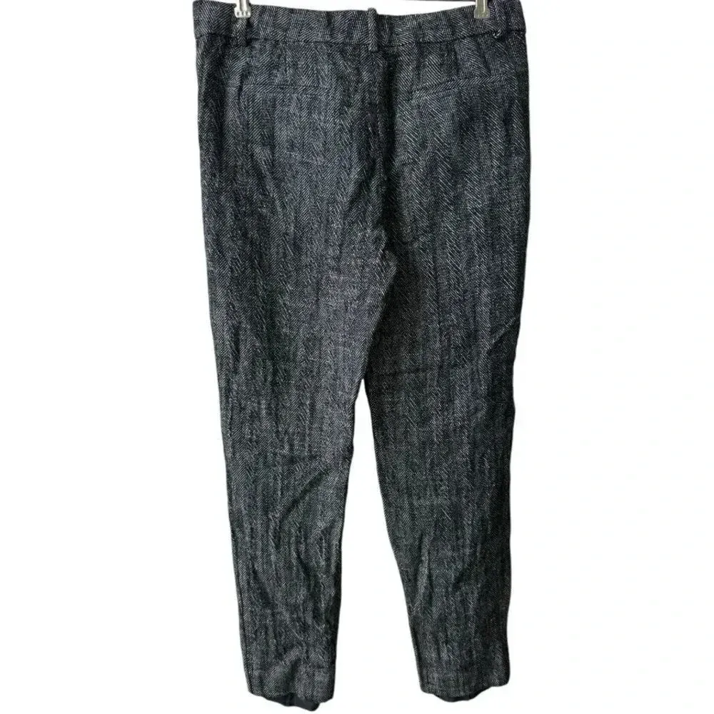 J.Crew tapered cropped black-and-white‎ pants size 6 - Image 7