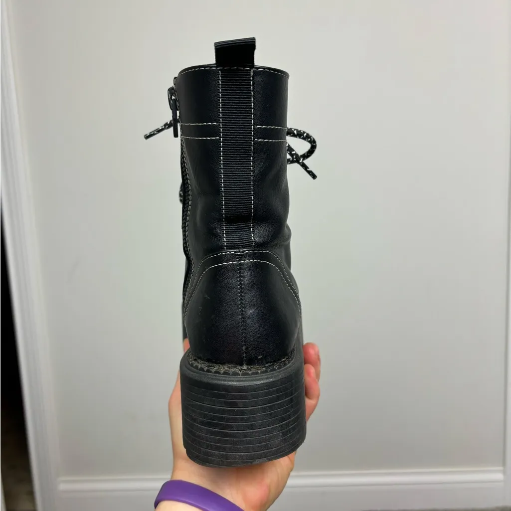 ASOS Black combat lace up boots - Image 4