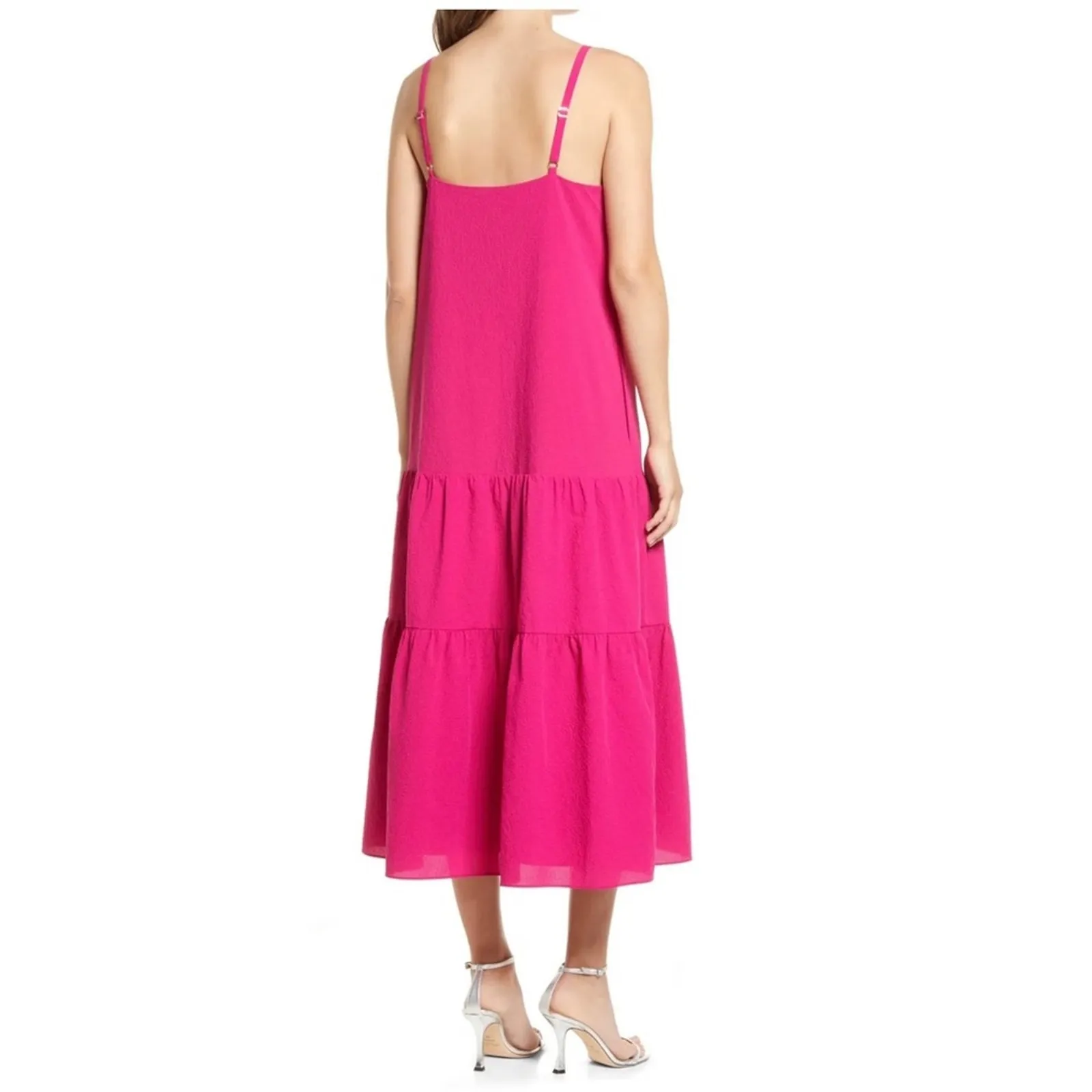 NWT Ted Baker London Luaan‎ Button Through Cami Midi Dress in Pink Size 1 (0-2) - Image 6