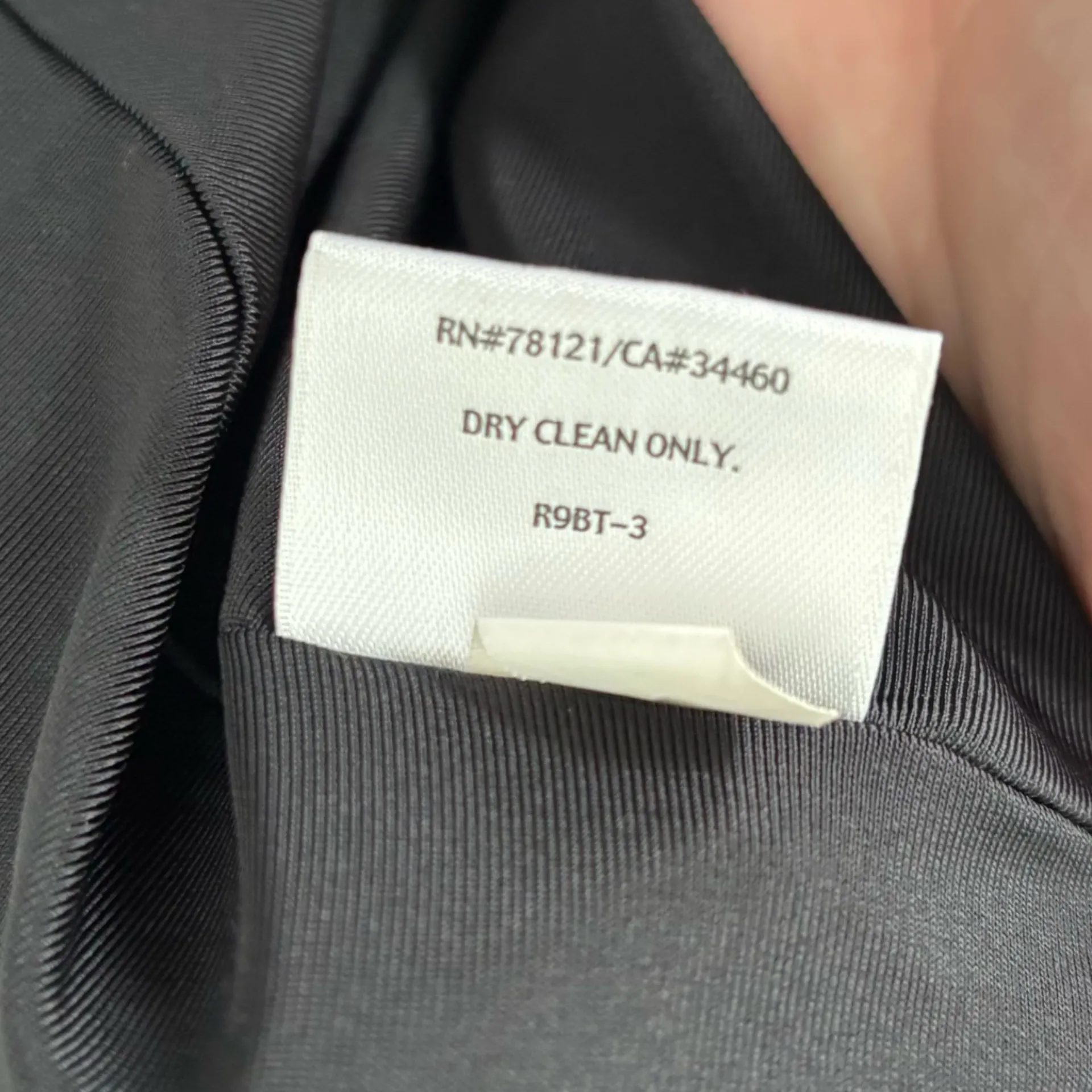 Eileen Fisher Black Waffle Knit Woven Button From Mid Length Pea Coat - Image 11