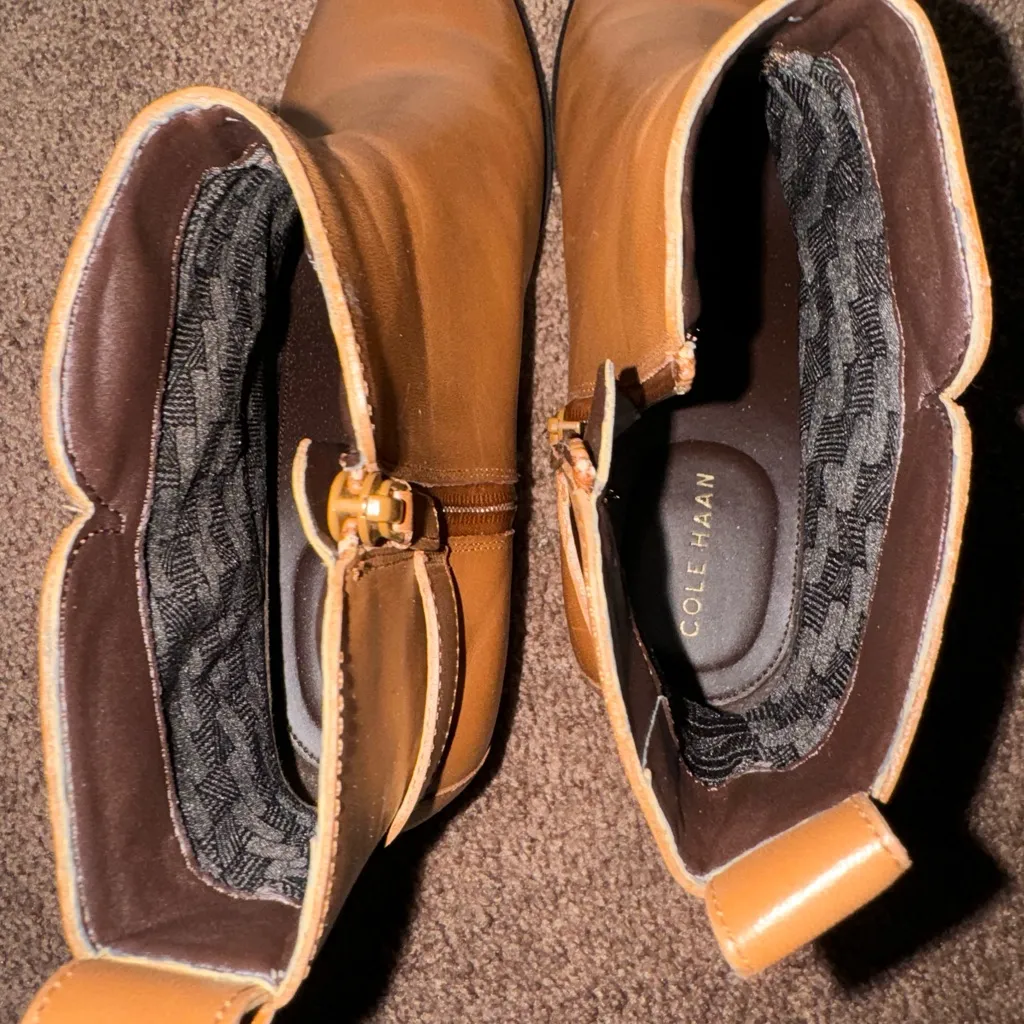 Cole Haan Women's Kimberly WaterProof Ankle Bootie Size 9.5‎ BRITISH TAN - Image 4