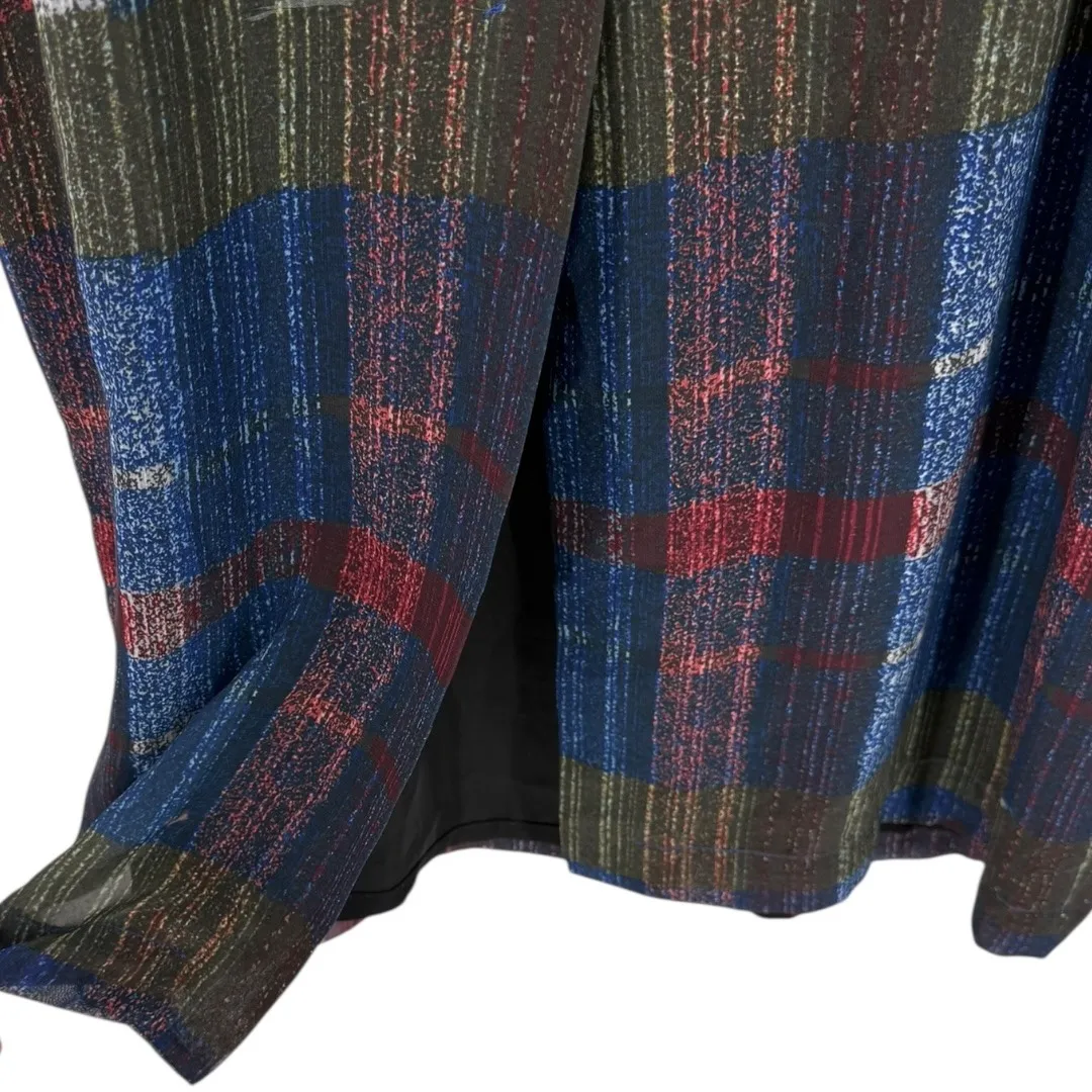 Anthropologie HD In Paris Colorful Plaid Patchwork Sleeveless Midi Dress Size 10 - Image 11