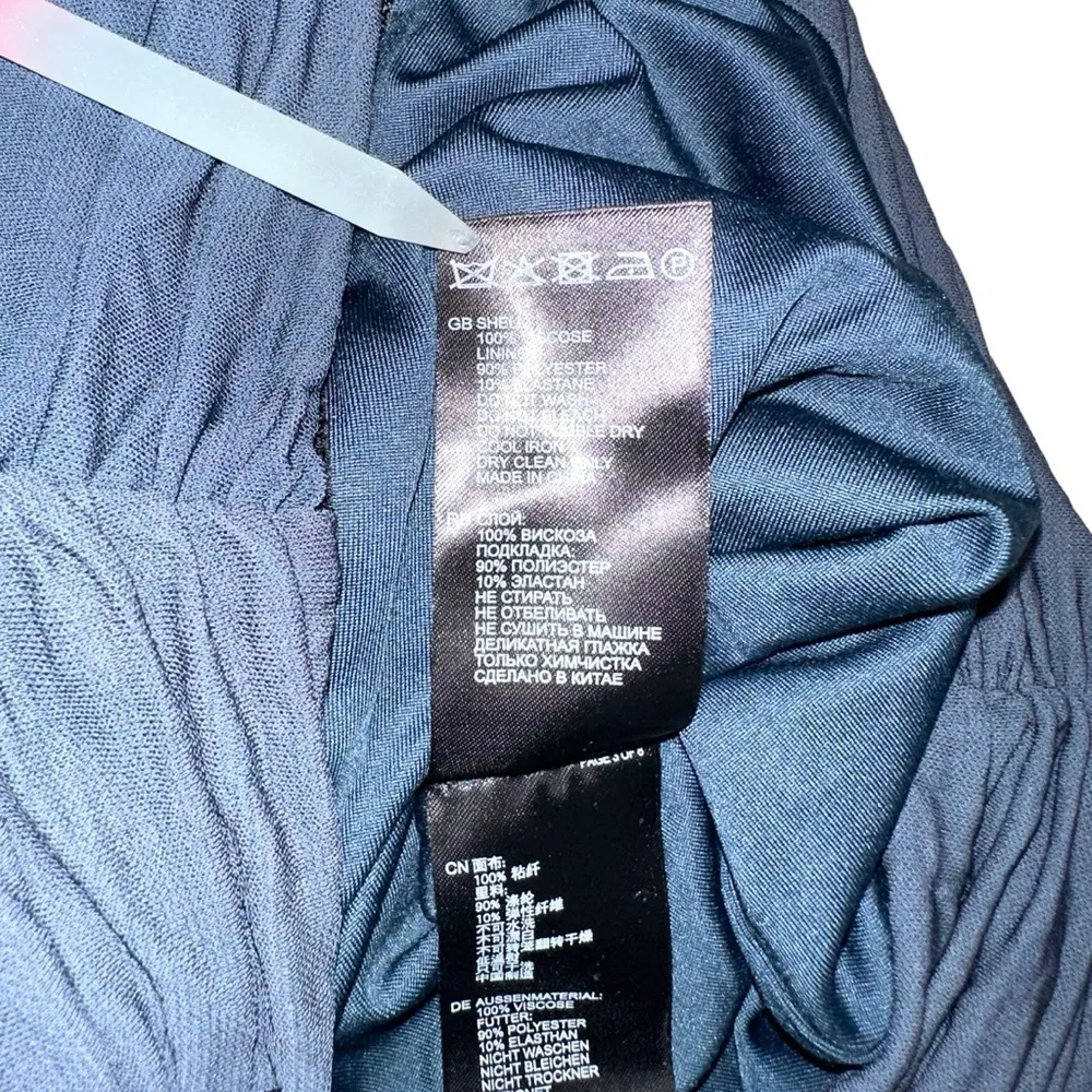 NWT REISS Tamara Ruched Zipper Pencil Teal Skirt US 6 - Image 7