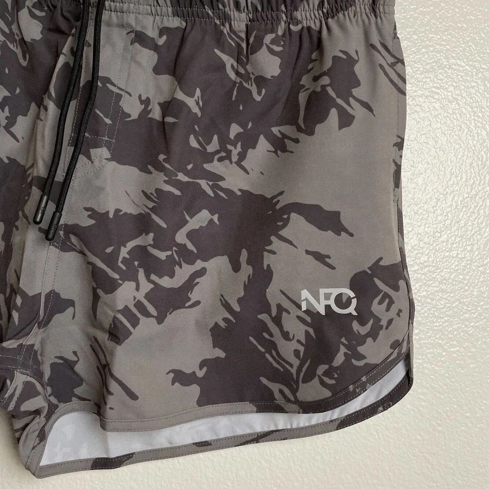 NFQ Womens Athletic Shorts 2XL Camo Black Gray Gym Running Crossfit Active 3in Size 2X - Image 5