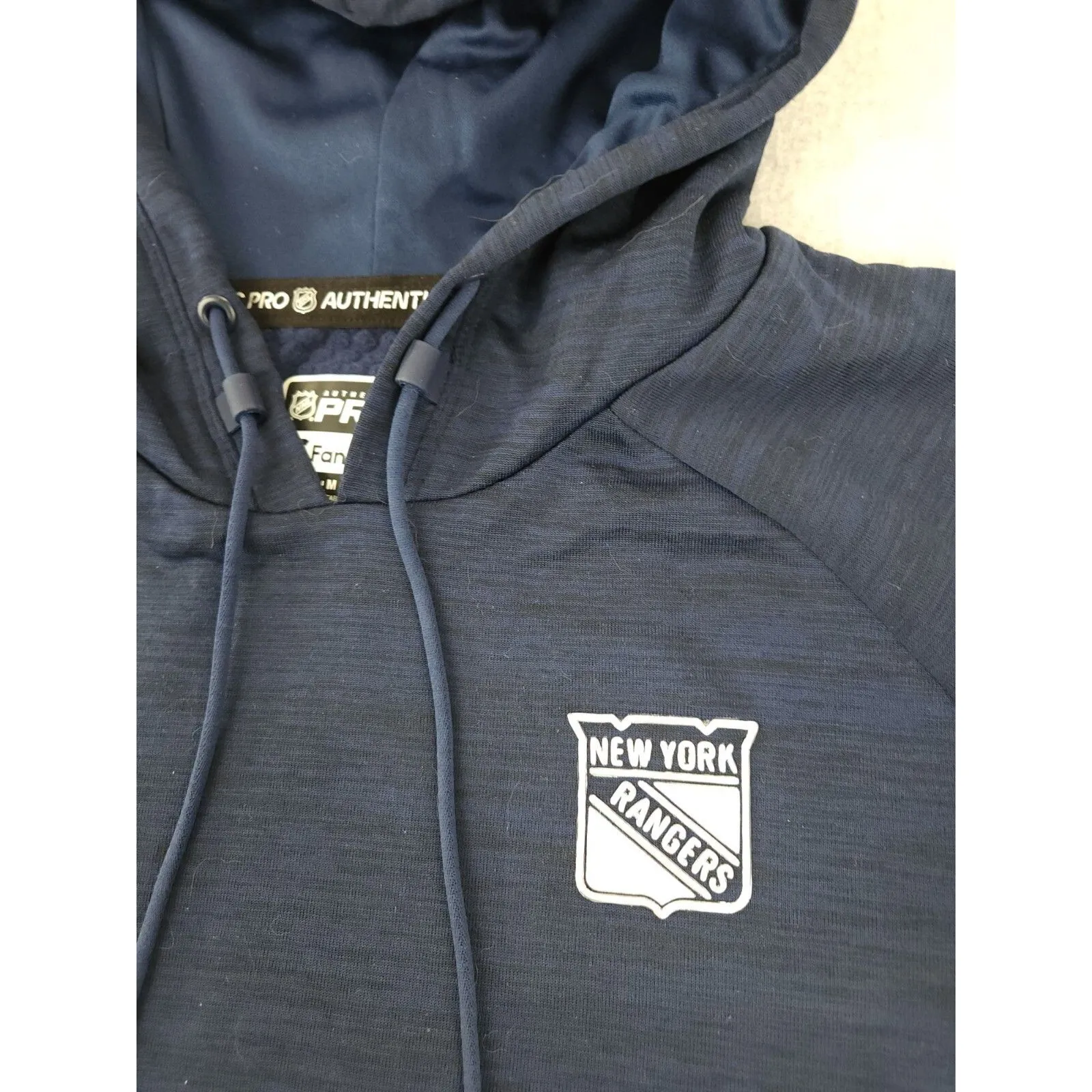 Womens Medium New York Rangers Hoodie Fanatics Pro NHL Hockey Pullover Cool Core - Image 12