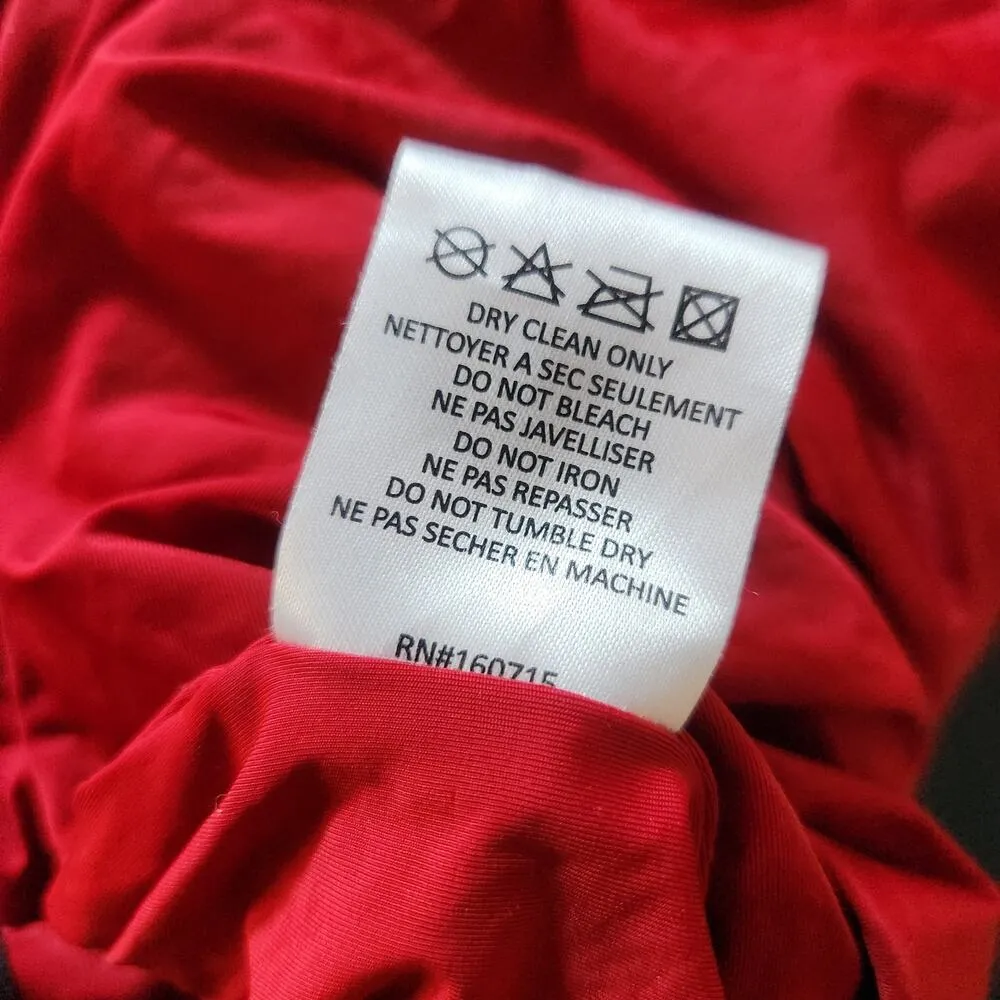 Retrofete Michal Sequin Top in Red Cowl Neck Size XXL Criss Cross Straps NWOT - Image 7