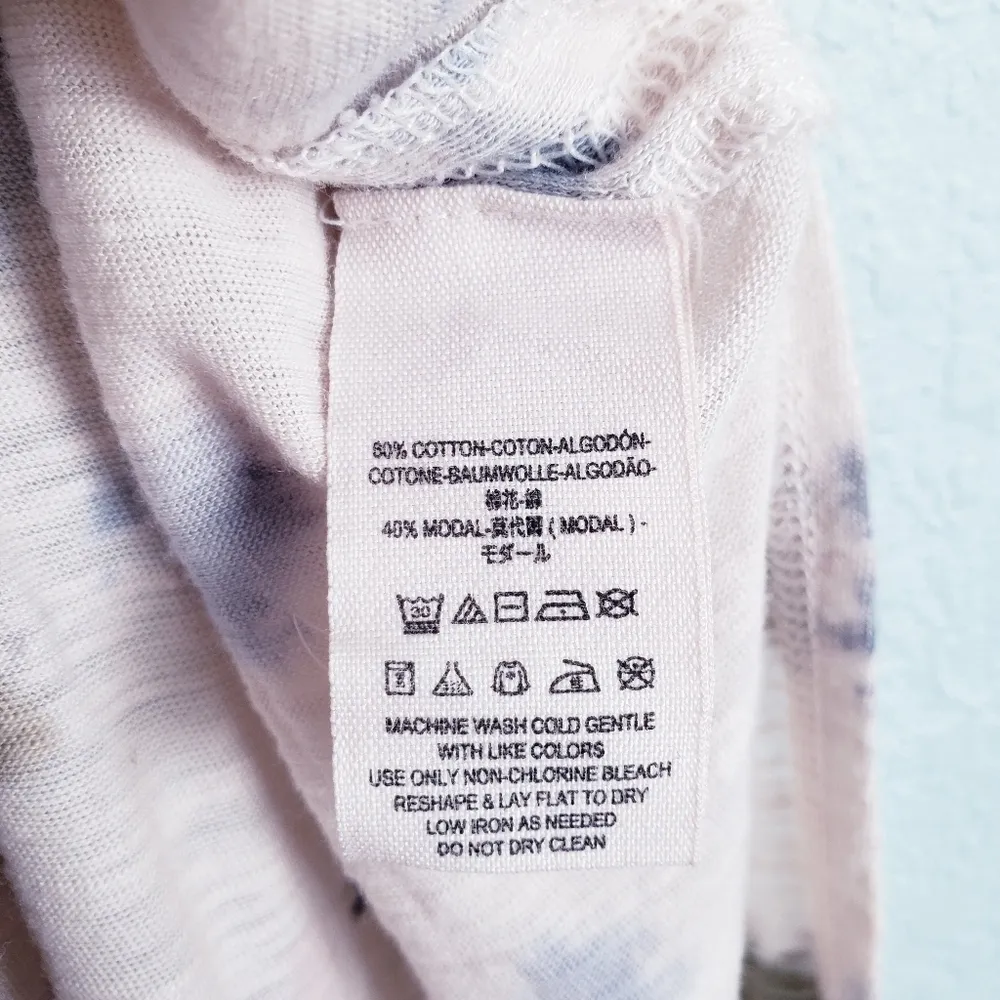 Free People Cream Tie Dye Kaleidoscope High Slit Tunic Dress - Image 9