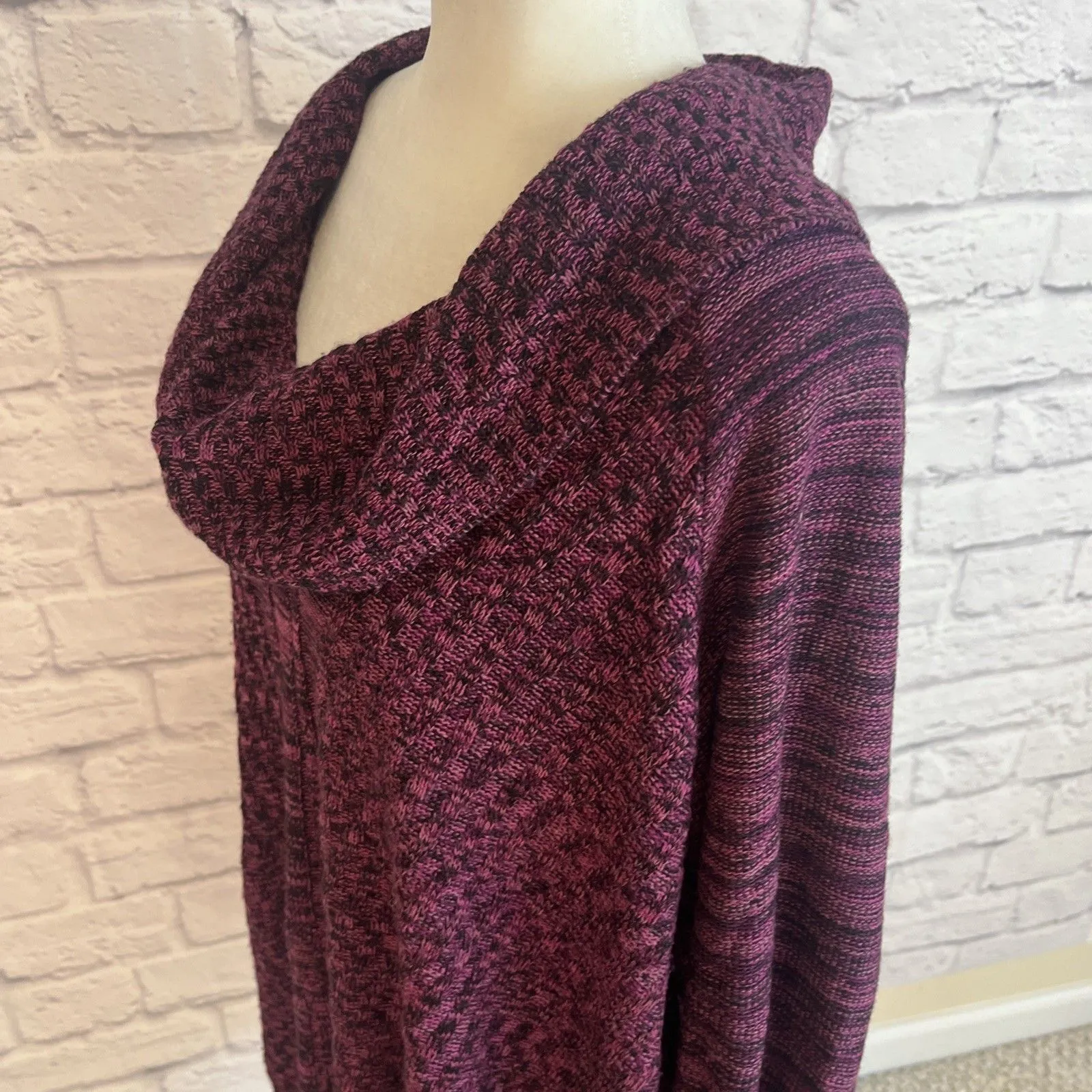 Catherine Women’s Flowy Boho Chic Cowl Neck Casual Acrylic Sweater Size 2X - Image 3