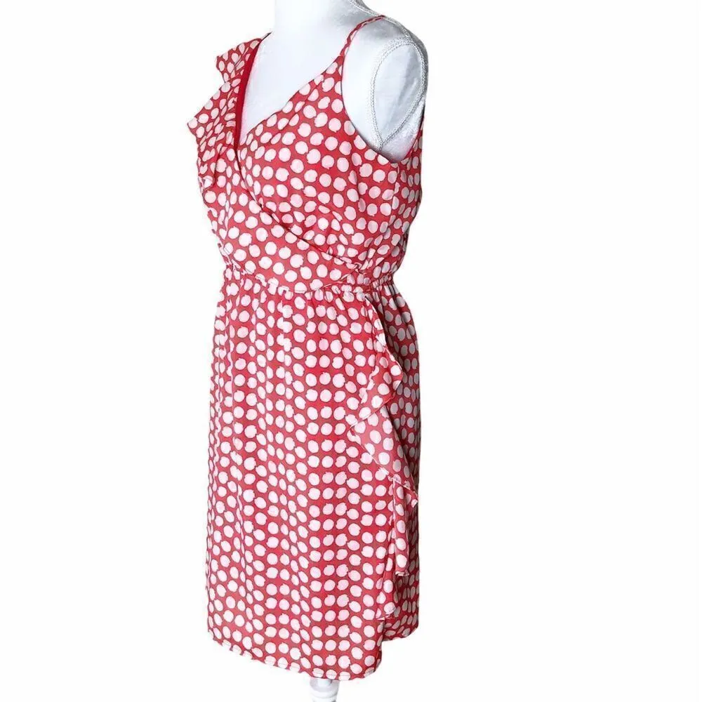 Collective Concepts Orange Polka Dot Dress Small - Image 2