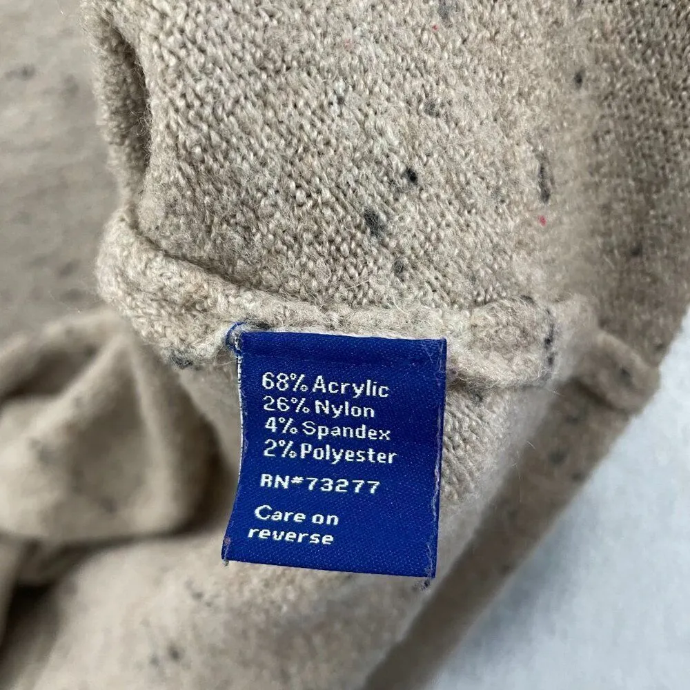 Apt.9 Sweater Women XL Tan Speckled Casual‎ Drop Sleeve Scoop Neck - Image 4