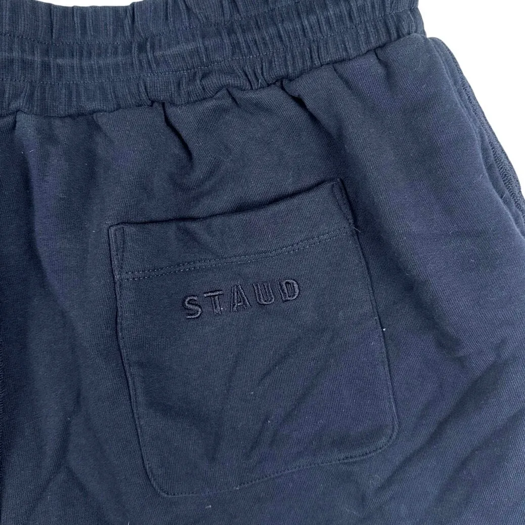 Staud Women’s Navy Blue Elastic Waist Drawcord Pull On Casual Sweat Shorts XL - Image 4