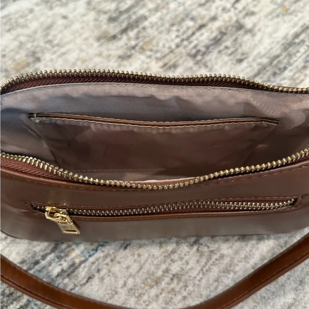 Brown Vegan Leather Purse - Image 8