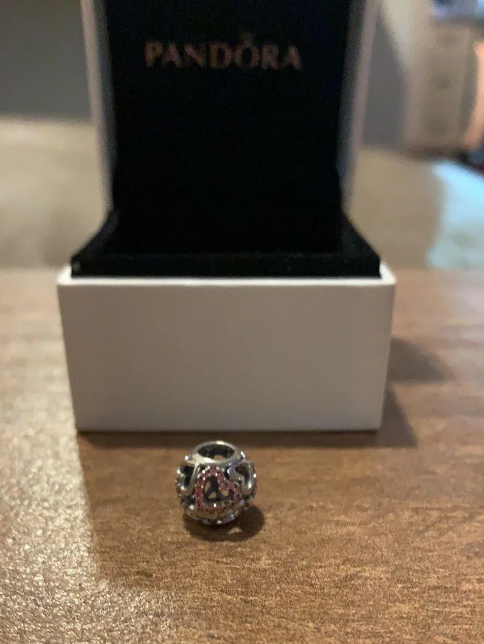 Pandora Sterling Silver Hearts Charm - Image 2