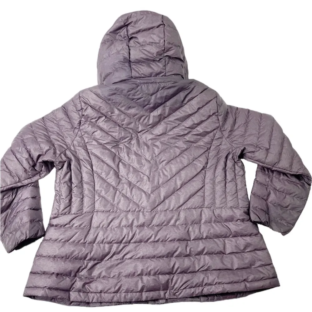 Purple Hooded Puffer Jacket - Image 6