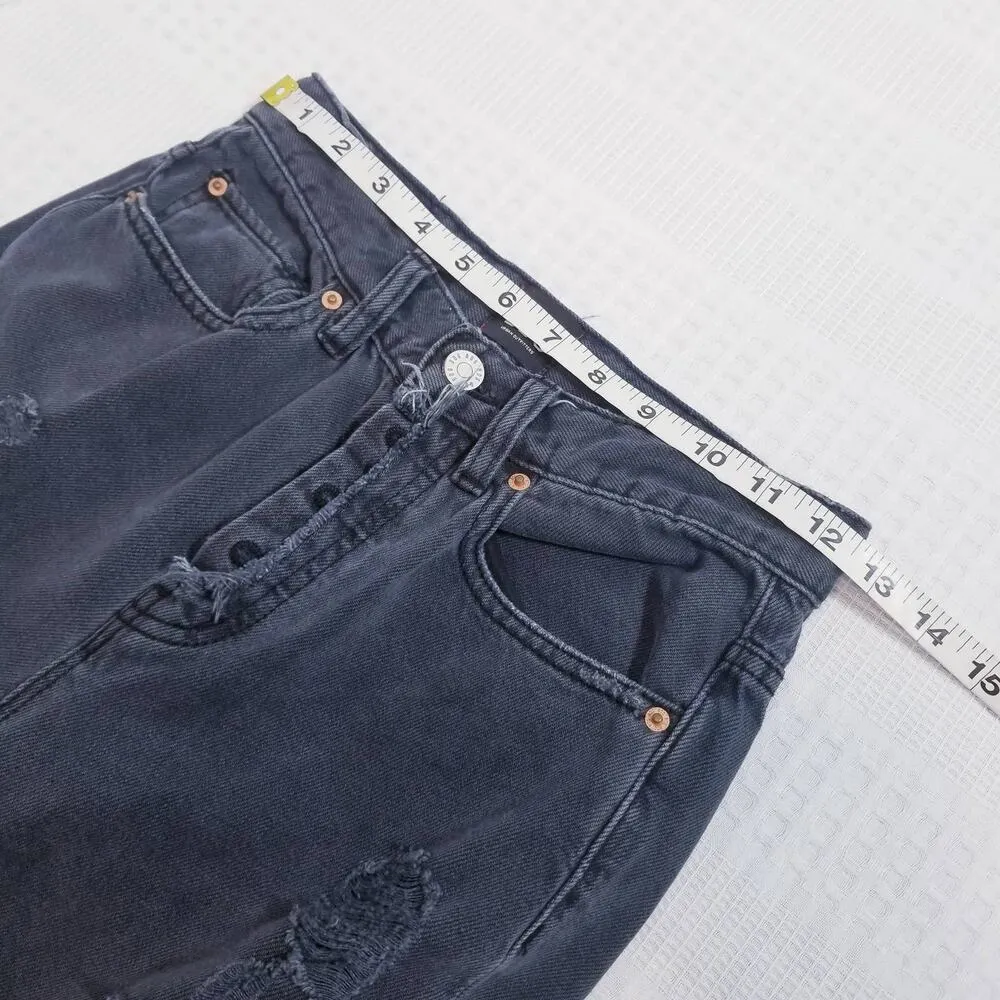 BDG Kick Flare High Rise Cropped Destroyed Ripped Jeans - Image 3