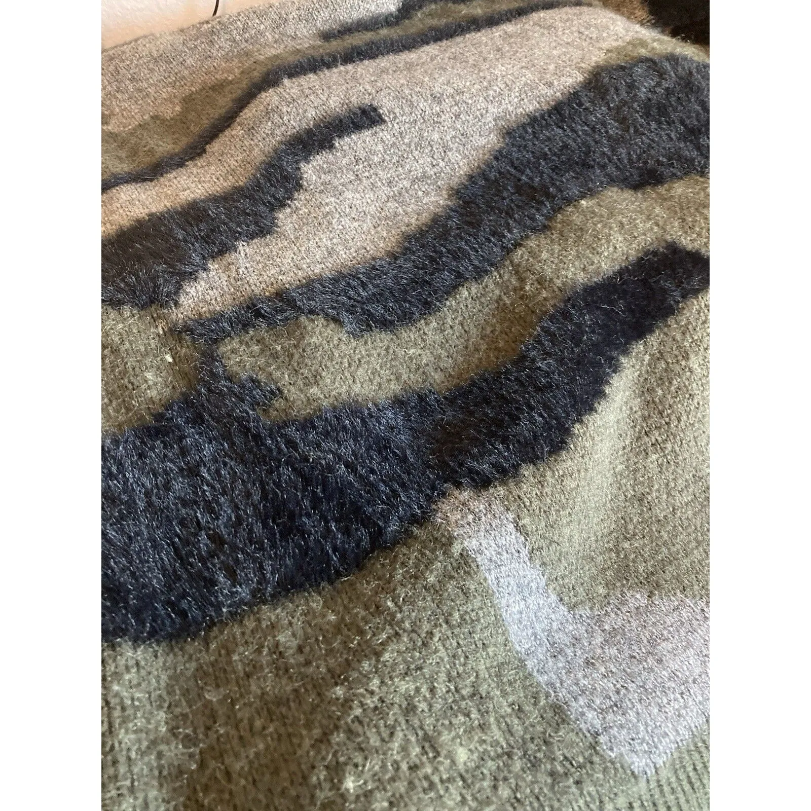 CY Fashion Oversized Camo Sweater 3XL Distressed Cozy Lagenlook Boho Tunic Army Size 3X - Image 8