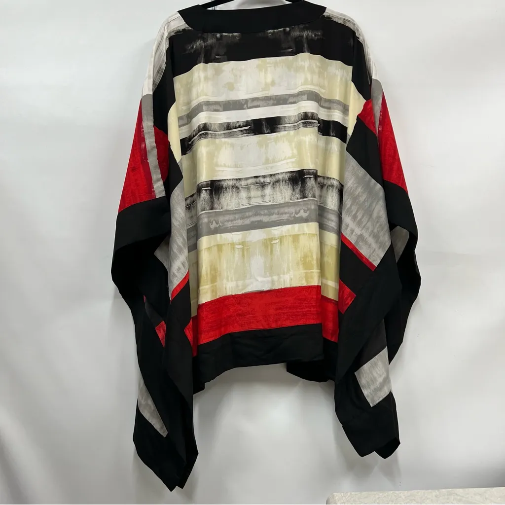 Chico’s Geometric Print Poncho L/XL Santa Fe kimono sleeves multicolored - Image 5