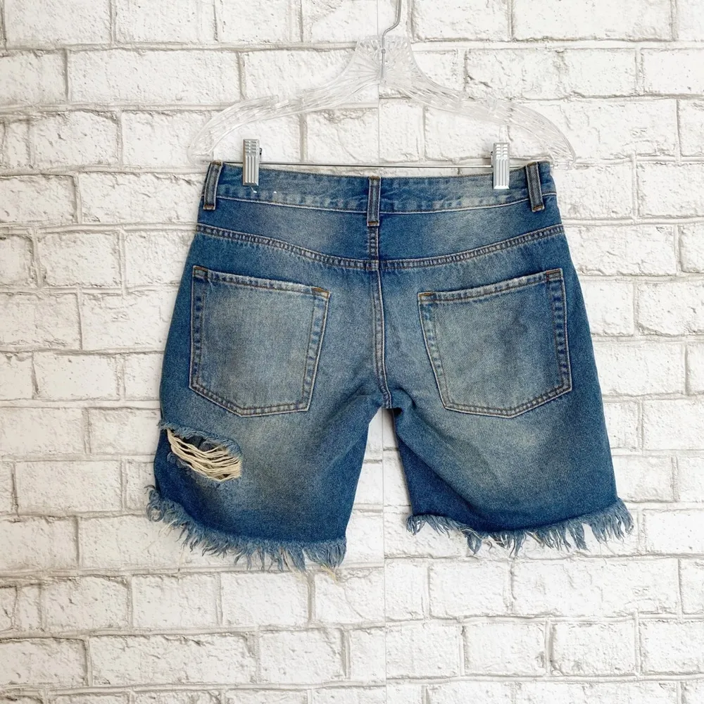 Just USA Distressed Denim Jean Shorts Size XS - Image 5