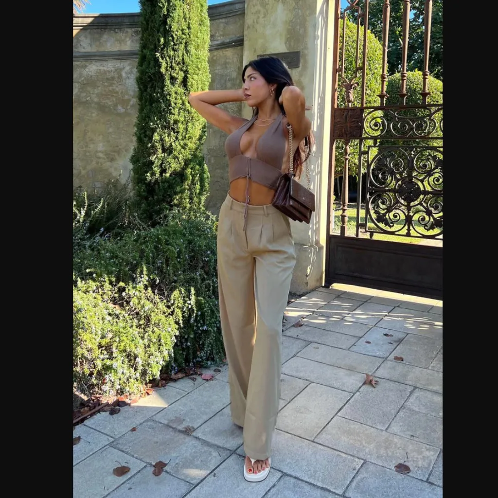 Princess Polly Archer Taupe High Waist Tailored Pants 12 - Image 7