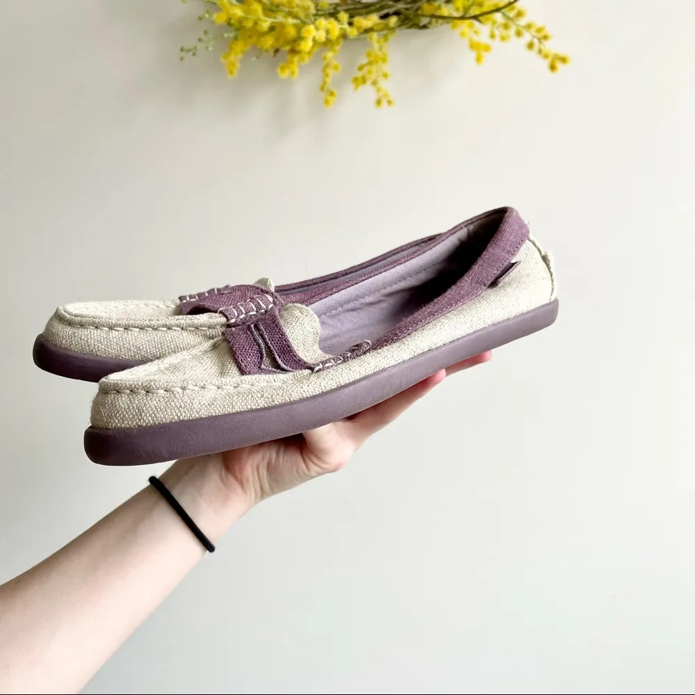 Cole Haan Tan & Purple Loafers Size 7.5 - Image 4