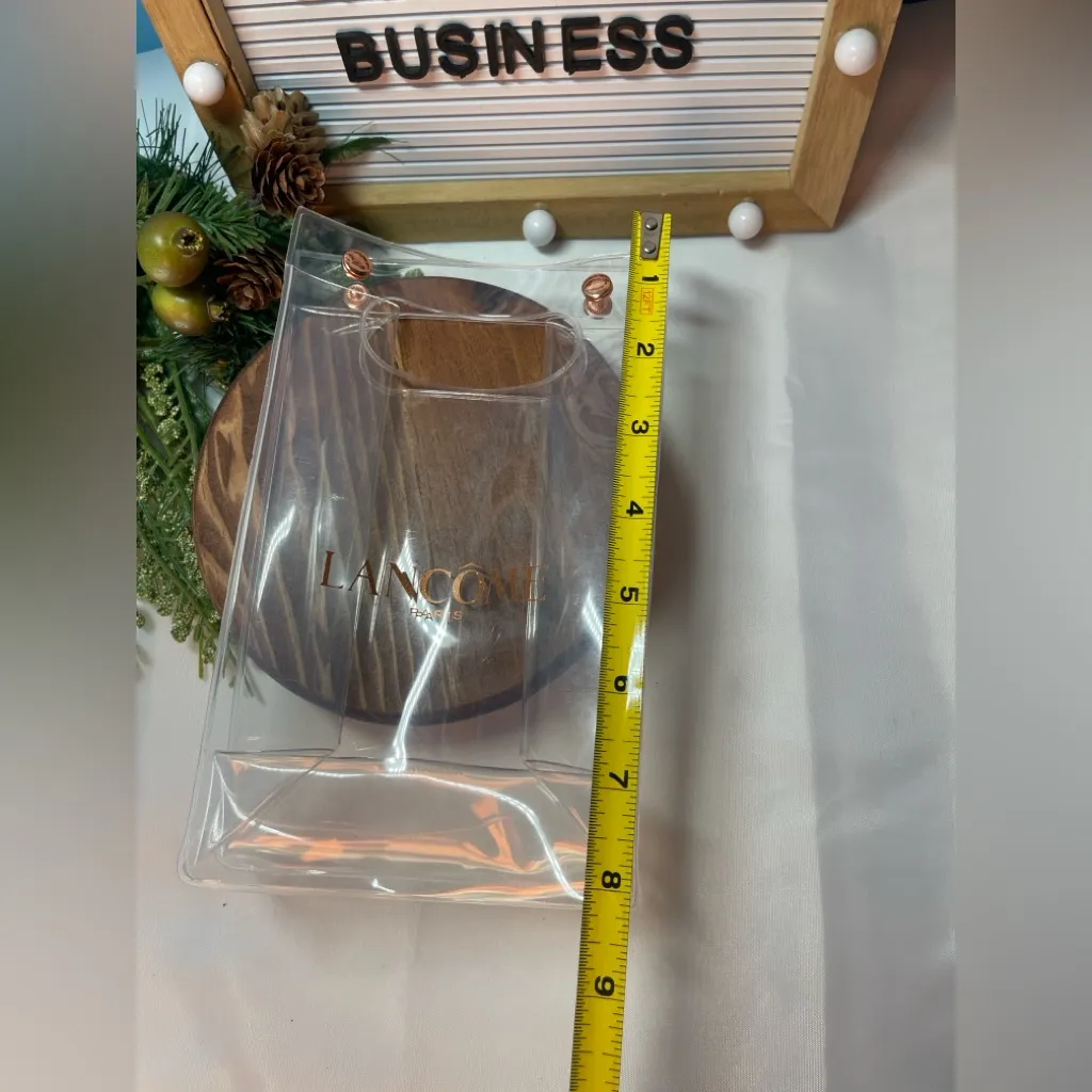 Lancôme Clear and Brown Cosmetic Bag White - Image 3