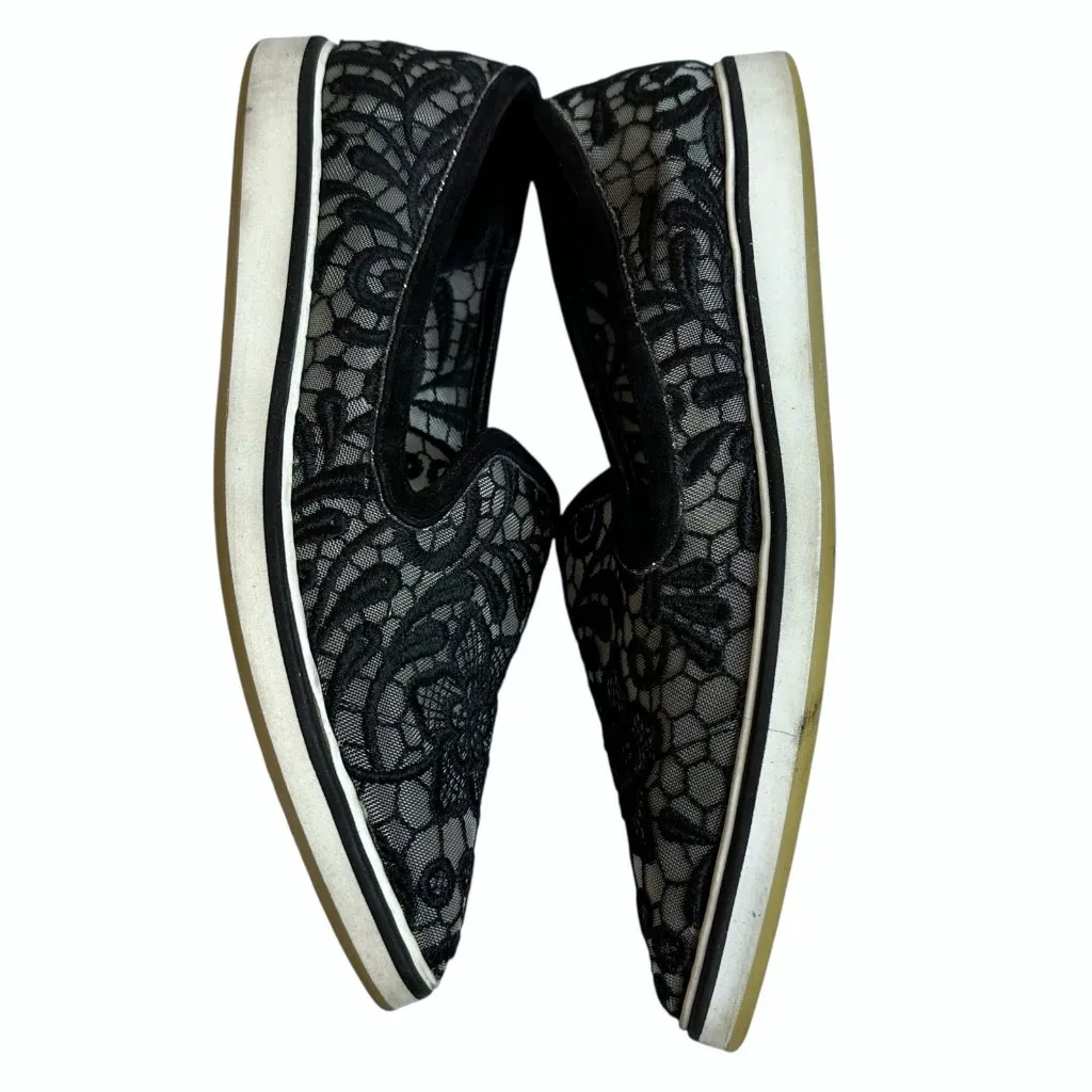 Nicholas Kirkwood Black Lace Flats Pointy Toe Size 38.5 - Image 5