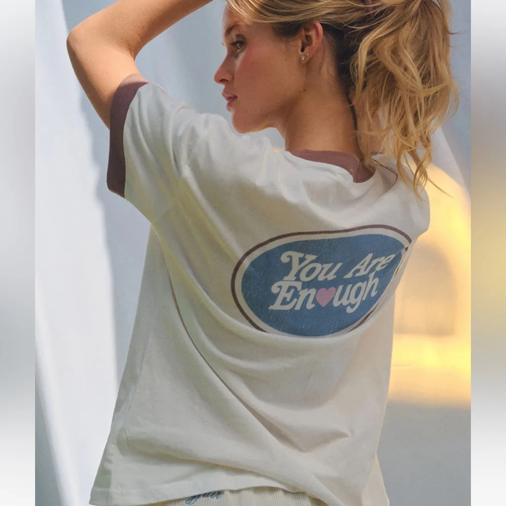 Cutest The Mayfair Group White and Brown Tee - Image 2