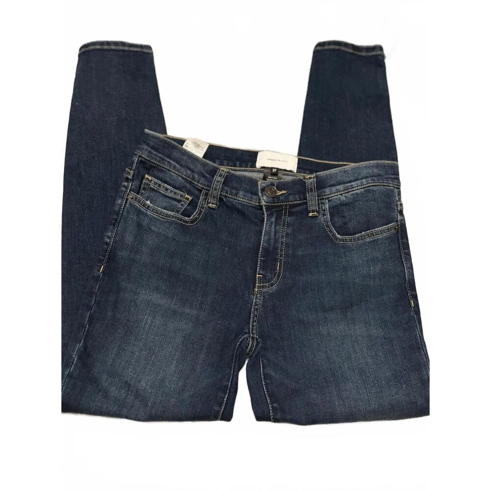 DISCOUNT SHIPPING Current/Elliott Women's Dark Wash Skinny Jeans Size 27 Blue - Image 3
