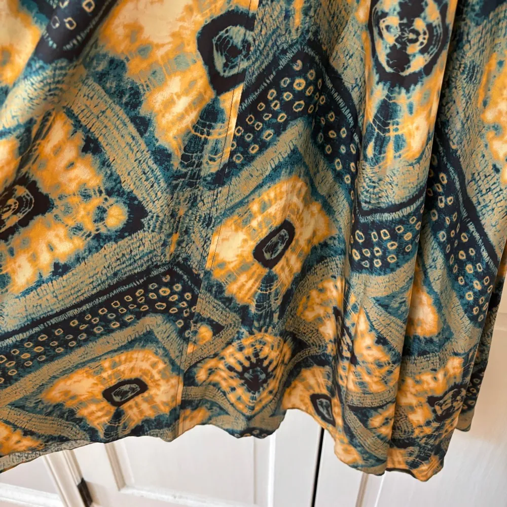 Ulla Johnson Tulia Dress‎ Green Gold Constellation Silk Size 10 Cutouts Shibori - Image 15