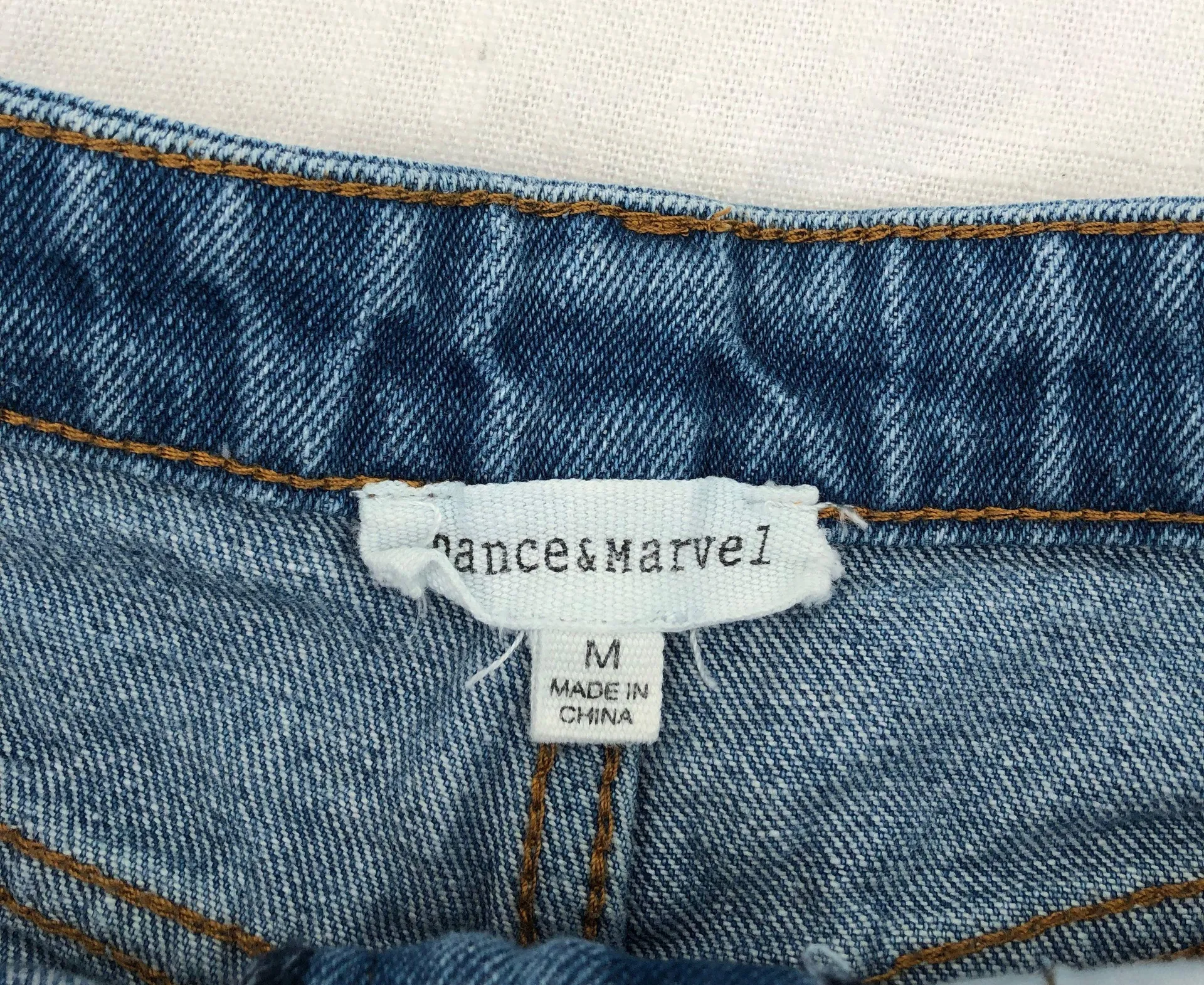 Floral Embroidered Cut Off Denim Shorts - Image 3