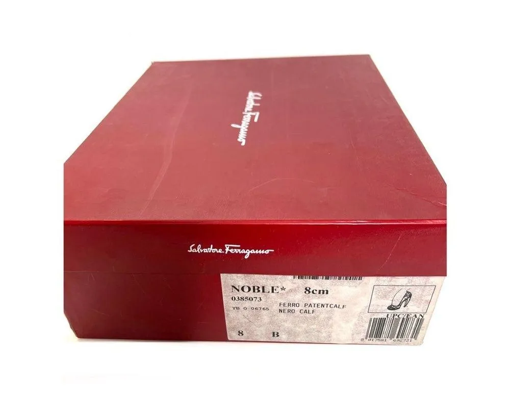 Salvatore Ferragamo Noble Black Patchwork Design Leather/Suede/ Pumps Sz… - Image 13