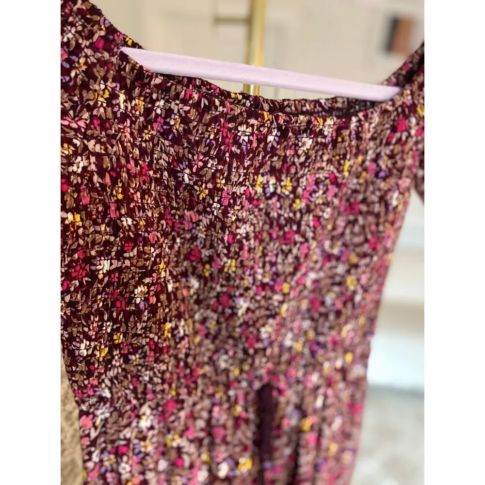 Cottagecore Smocked Romper Ditsy Floral Boho Romantic Feminine Jumpsuit Coquette - Image 4