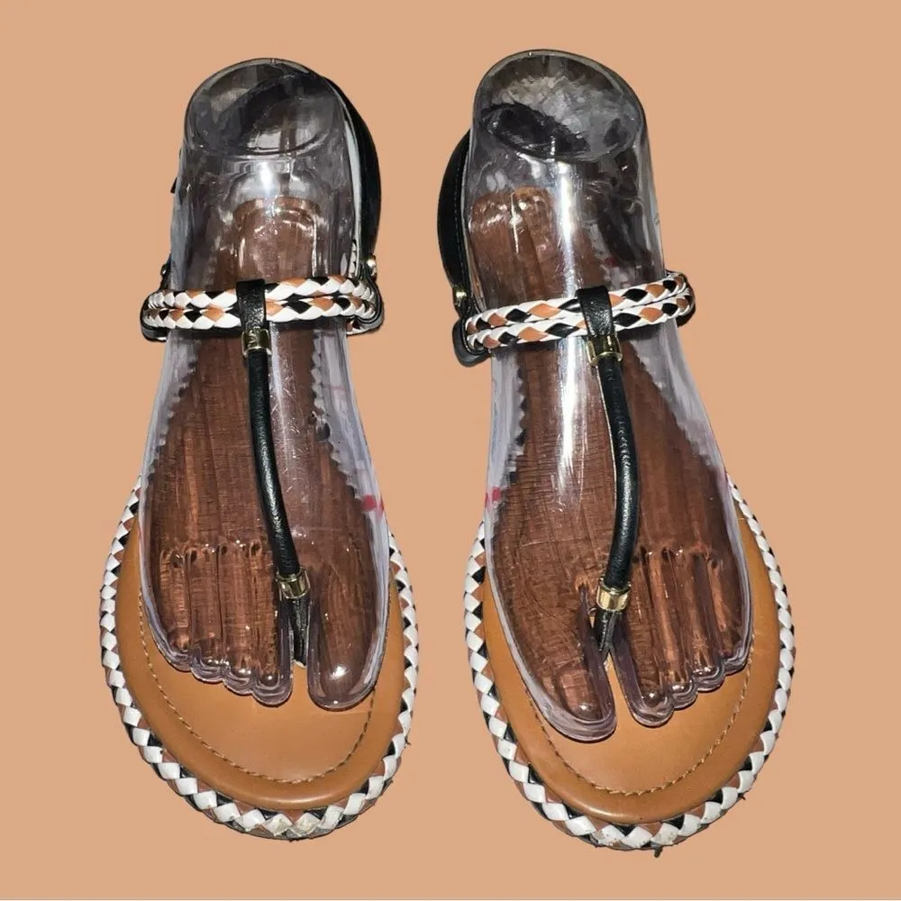 Aldo cute braided trim thong sandals - Image 3