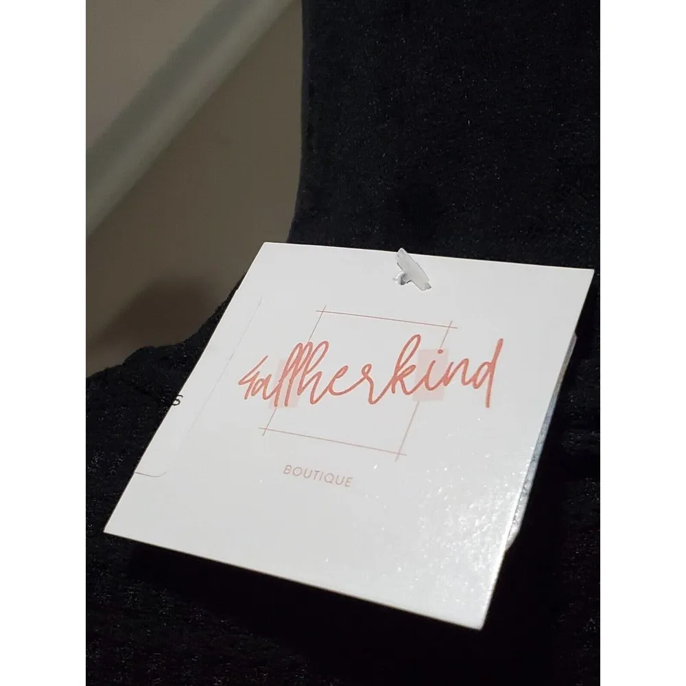 HYFVE Women's Black Polyester Long Sleeve Knit Choker Style Knee Length Dress M - Image 7