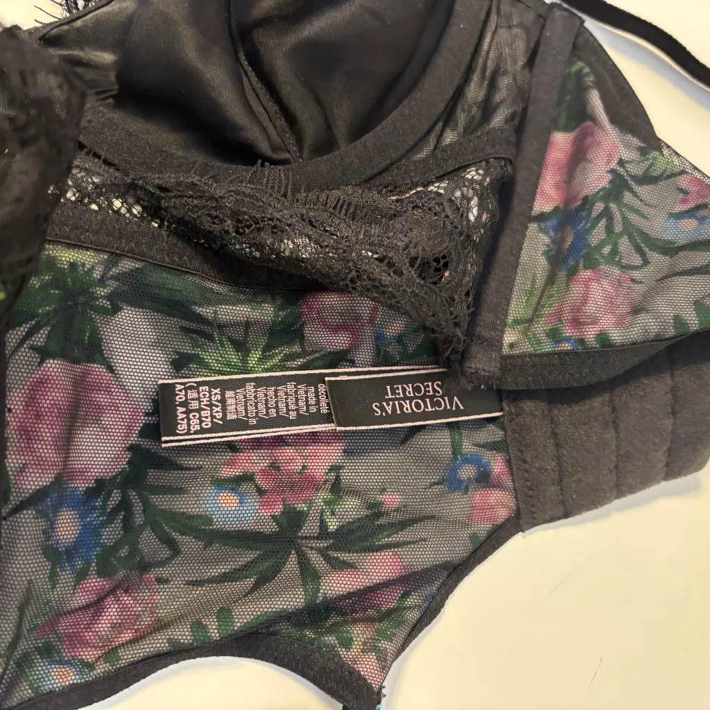 Victoria’s Secret Very Sexy So Obsessed Lace Unlined Corset Top Bra Floral XS - Image 5