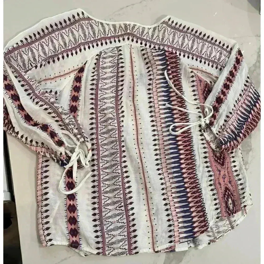 Roxy Uptown River 1/2 Sleeve Women’s Blouse Size Small - Image 6