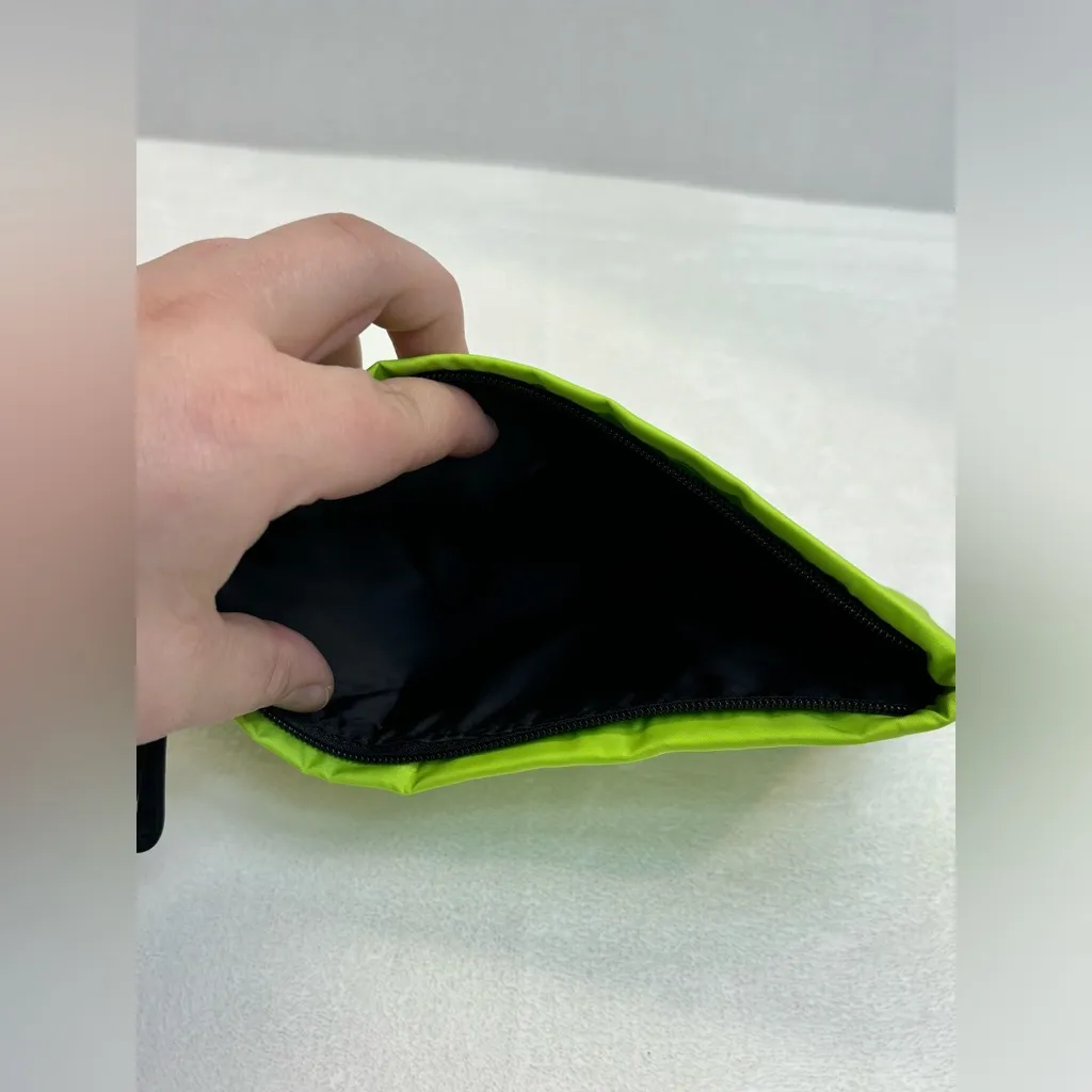 DKNY Woman’s Small Lime Green and Black BRAT Makeup Bag - Image 5